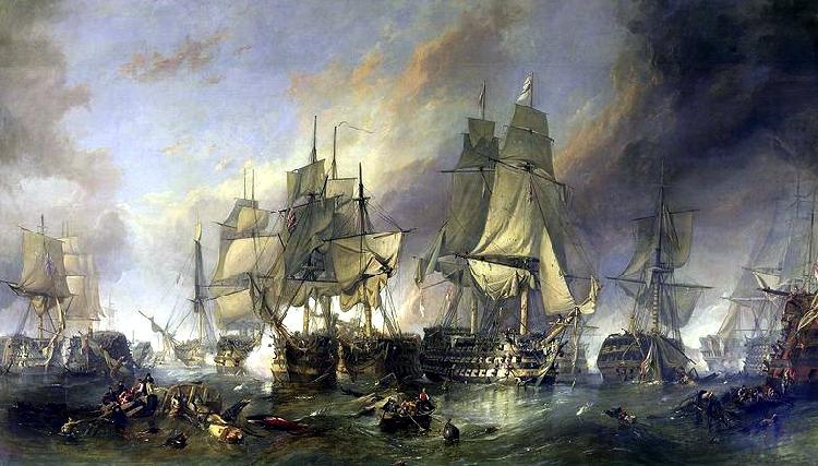 Clarkson Frederick Stanfield The Battle of Trafalgar France oil painting art